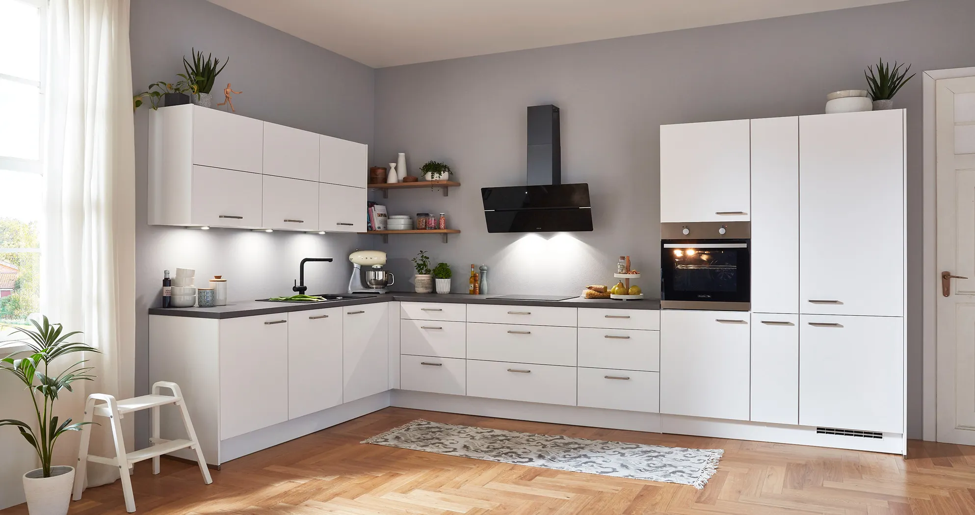 Spoedkeuken elements kitchen design 11 Concrete Slate grey right-hand orientation 0