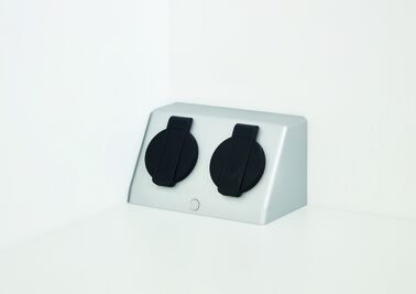 Spoedkeuken Double socket for mounting in mirrored bathroom cabinets WBSP* DSDSP-F 0