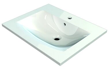 Spoedkeuken MARMITE MARMITE: Furniture hand basin MEGX 600C, Mineral composite  white high gloss 87706 0