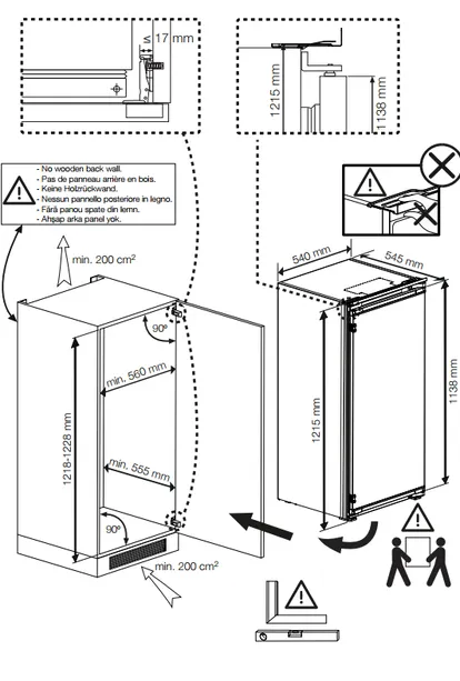 Spoedkeuken BEKO Integrated fridge/freezer combination BSSA210K4SN BSSA210K4SN 1