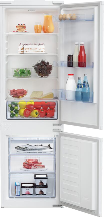 Spoedkeuken BEKO Integrated fridge/freezer combination BCSA 285K4 SN stainless steel BCSA285K4SN 0