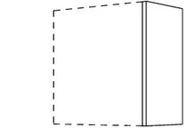 Spoedkeuken Upright at end of run / intermediate upright for wall units, height 1 WW16-1 3