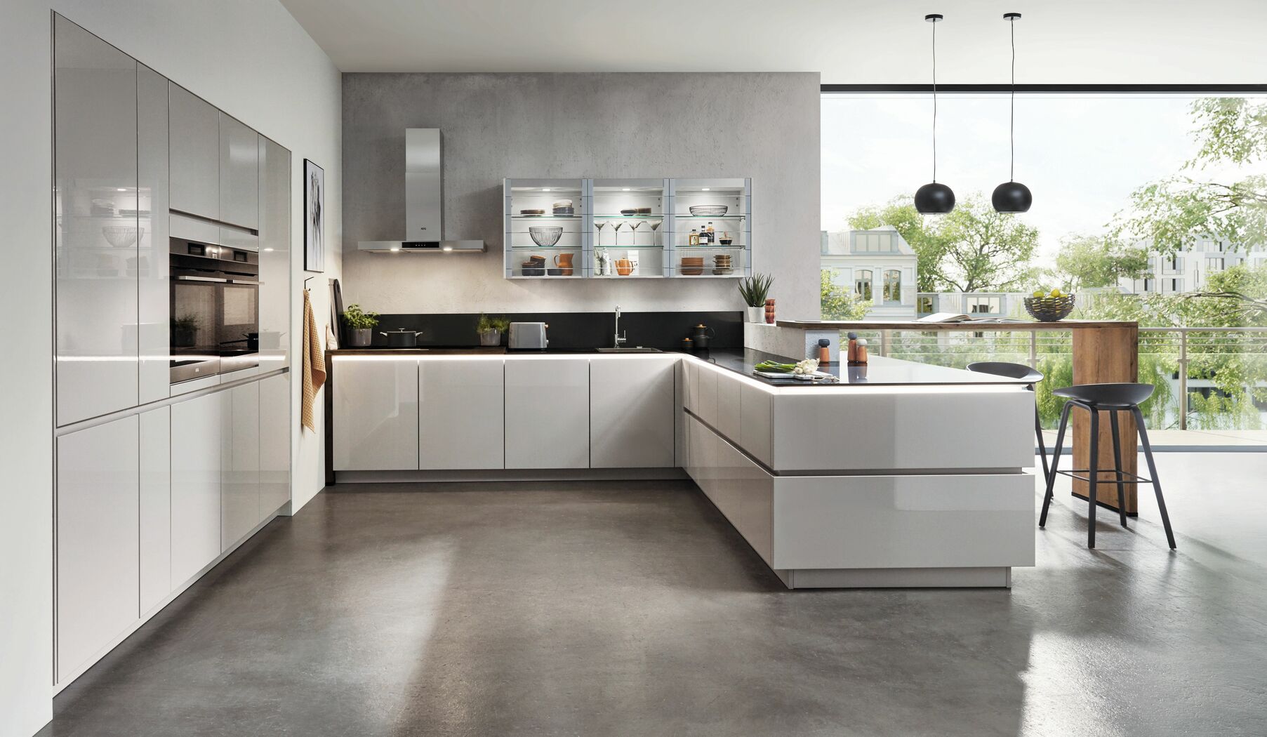 Spoedkeuken Lux Lacquer, Satin Grey High Gloss 1